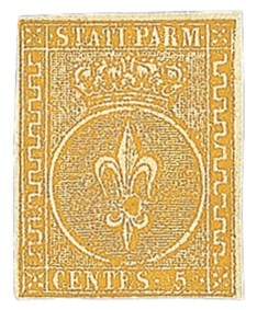 Antichi Stati Italiani - Parma - 1853 - 5 cent (6 cat.35000)