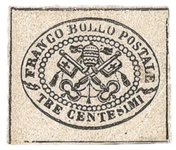 Antichi Stati Italiani - Stato pontificio - 1867 - 3 (14 cat.7500)