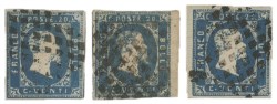 Antichi Stati Italiani - Sardegna - 1851 - Lotto di tre 20 cent (2)