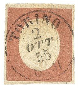 Antichi Stati Italiani - Sardegna - 1854 - 40 cent (9ce cat.13500)