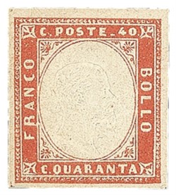 Antichi Stati Italiani - Sardegna - 1855 - 40 cent (16a)