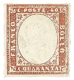 Antichi Stati Italiani - Sardegna - 1857 - 40 cent (16Ab)