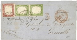 Antichi Stati Italiani - Sardegna - Annulli Savoia - 5 cent + 40 cent (13Ad + 16A)