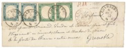 Antichi Stati Italiani - Sardegna - Annulli Savoia - 5 cent  + coppia 20 cent