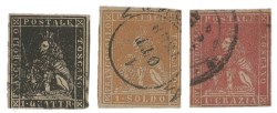 Antichi Stati Italiani - Toscana - 1857 - Seconda emissione sei valori usati (10/15)