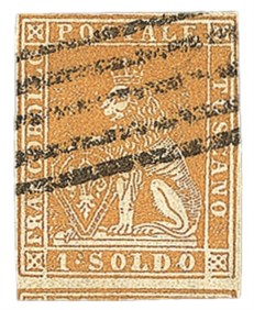 Antichi Stati Italiani - Toscana - 1857 - 1 soldo ocra chiaro (11a)