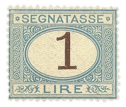 Regno - Segnatasse - 1870 - 1 lira segnatasse (11)