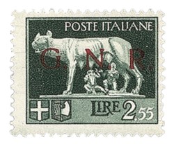 RSI - G.N.R. Brescia - 1943 - 2,55 lire (483/Aa)