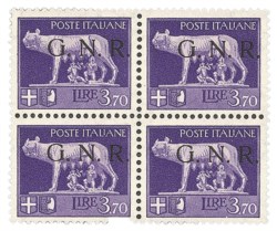 RSI - G.N.R. Brescia - 1943 - 3,70 lire (484/Ihcc)