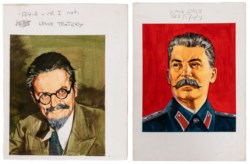 Stalin e Trotzky, due illustrazioni