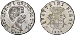 FIRENZE - LEOPOLDO II (1824-1859) - 10 quattrini 1858, II tipo