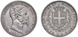 VITTORIO EMANUELE II, Re di Sardegna (1849-1861) - 2 lire 1854, Genova