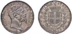 VITTORIO EMANUELE II, Re Eletto (1859-1861) - 2 lire 1860, Firenze