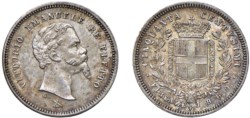 VITTORIO EMANUELE II, Re Eletto (1859-1861) - 50 centesimi 1860, Firenze