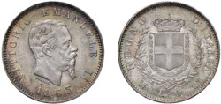 VITTORIO EMANUELE II (1861-1878) - 1 lira 1863, Milano