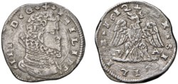 MESSINA - FILIPPO III (1598-1621) - 4 tarì 1612<br>Argento - 10,50 gr.