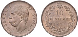 UMBERTO I (1878-1900) - 10 centesimi 1893, Birmingham