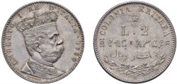 UMBERTO I, Colonia Eritrea (1890-1896) - 2 lire 1890