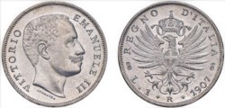 VITTORIO EMANUELE III (1900-1943) - 1 lira 1907