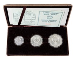 GRECIA - Set di 3 monete, 1986