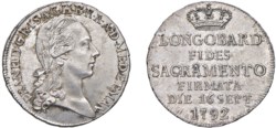 MILANO - FRANCESCO II (1792-1800) - Lira del Giuramento, 1792