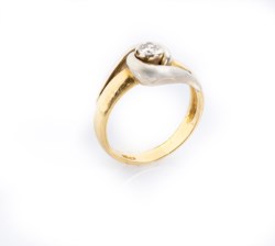 Two-tone 18kt gold ring