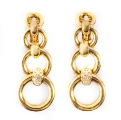 18kt yellow gold dangle earrings