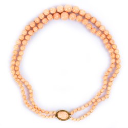 18kt yellow gold and coral necklace