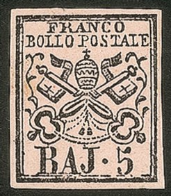 Antichi Stati Italiani - Stato pontificio - 1852 - 5 baj (6)