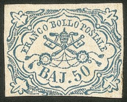 Antichi Stati Italiani - Stato pontificio - 1852 - 50 baj (10)