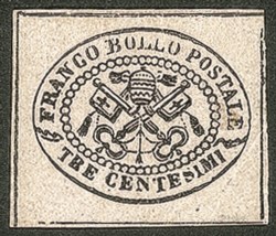 Antichi Stati Italiani - Stato pontificio - 1867 - 3 (14 cat.7500)