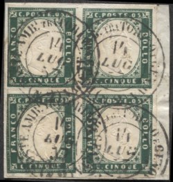 Antichi Stati Italiani - Sardegna - 5 cent (13Ac)