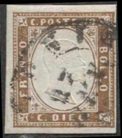 Antichi Stati Italiani - Sardegna - 10 cent (14Ck)