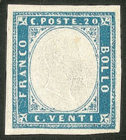 Antichi Stati Italiani - Sardegna - 1855 - 20 cent (15f)