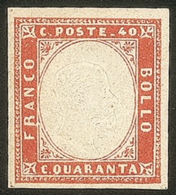 Antichi Stati Italiani - Sardegna - 1855 - 40 cent (16a)