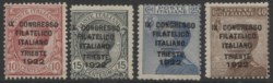 Italia - Regno - Congresso Filatelico Italiano (123/126)