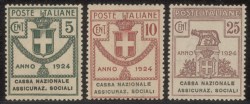 Regno - Vittorio Emanuele III - 1924 - Parastatali - Cassa Nazionale Assicuraz. Sociali (24/29)