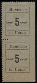 Occupazioni I guerra mondiale - Municipio di Udine - 5 cent (1f)