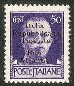 Emissioni Locali - Base Atlantica - 1943 - 50 cent (11g)