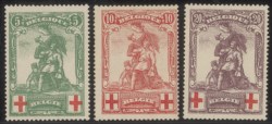 BELGIO - 1914 - Due serie Pro Croce Rossa (126/131)