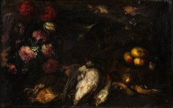 Scuola toscana del secolo XVII - Natura morta con fiori