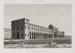 Scuola italiana del secolo XIX - Monumenti e vedute pittoriche