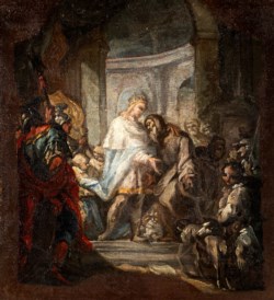 Pietro Gilardi (attribuito) (Milano, 1677 - 1733) - San Francesco di Paola e Ferrante I