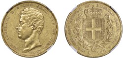 CARLO ALBERTO (1831-1849) - 100 lire 1842, Torino.