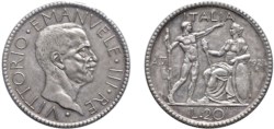 VITTORIO EMANUELE III (1900-1943) - 20 lire 1927.