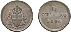 GENOVA - DOGI BIENNALI (III fase, 1637-1797) - 4 denari 1796.