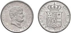 NAPOLI - FERDINANDO II (1830-1859) - Piastra da 120 grana, 1851.