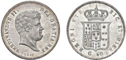 NAPOLI - FERDINANDO II (1830-1859) - 60 grana 1859, IV tipo.