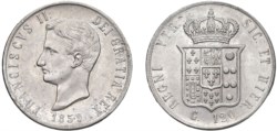 NAPOLI - FRANCESCO II (1859-1860) - Piastra da 120 grana, 1859.