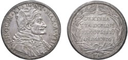 INNOCENZO XI, Benedetto Odescalchi (1676-1689) - Piastra 1684, an. VIII, Roma.